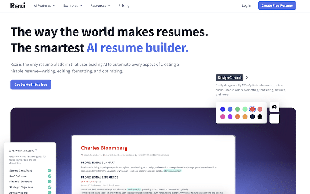 Rezi homepage