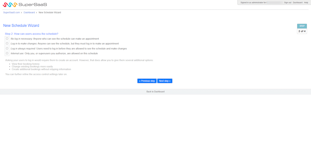 SuperSaaS customizing schedule