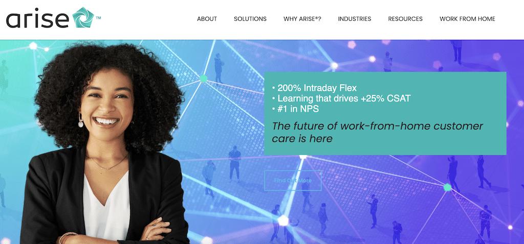 Arise homepage