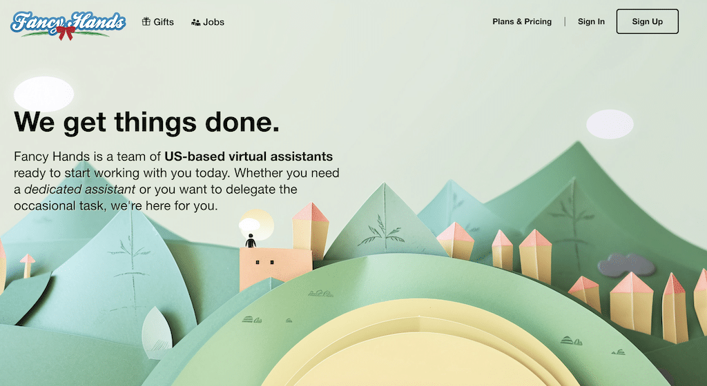 Fancy Hands homepage