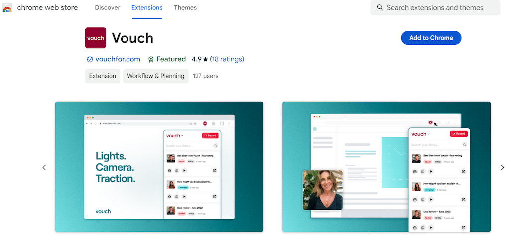 Vouch Chrome extension