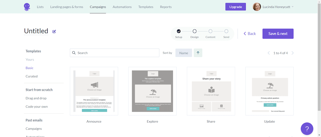 EmailOctopus email builder