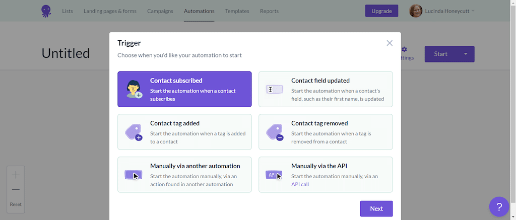 EmailOctopus marketing automation