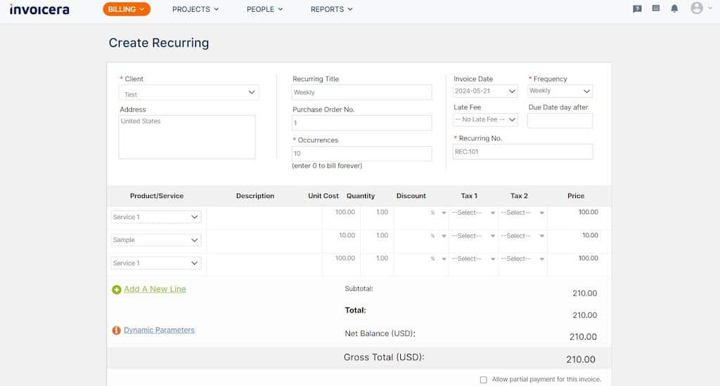 Invoicera automated invoicing