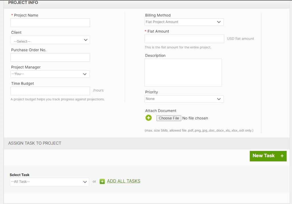 Invoicera project management tools