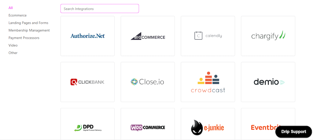 Drip integrations